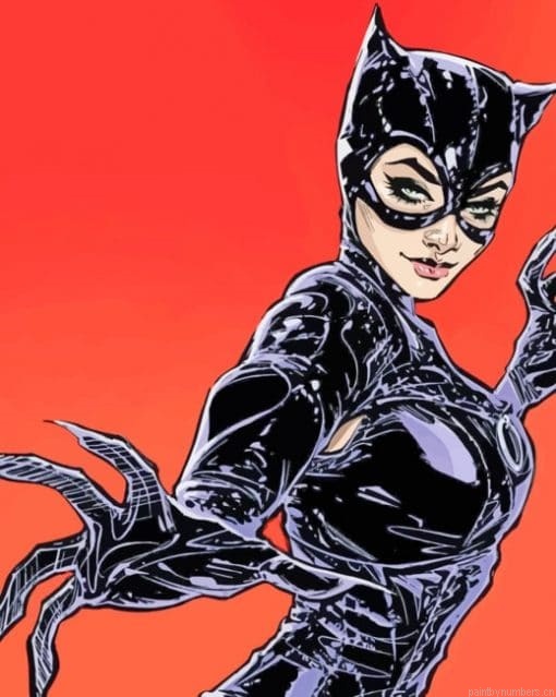 Catwoman Anime Painting By Numberss.png