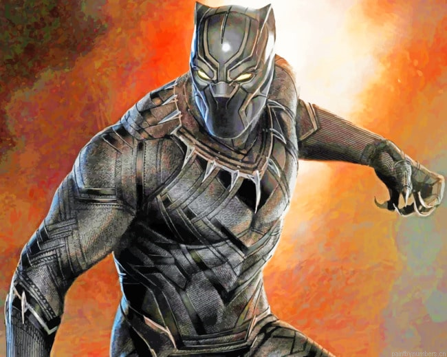 Chadwick Boseman In Black Panther Animations Painting By Numberss.png