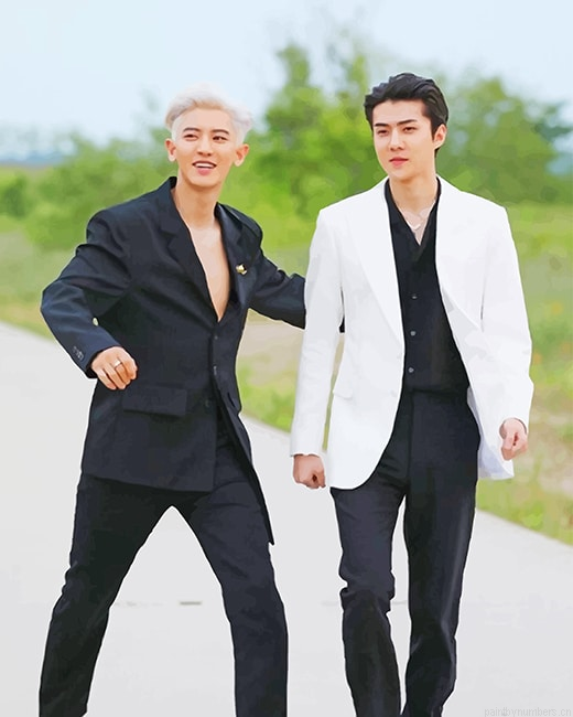 Chanyeol And Sehun Exo Rappers Painting By Numbers.png
