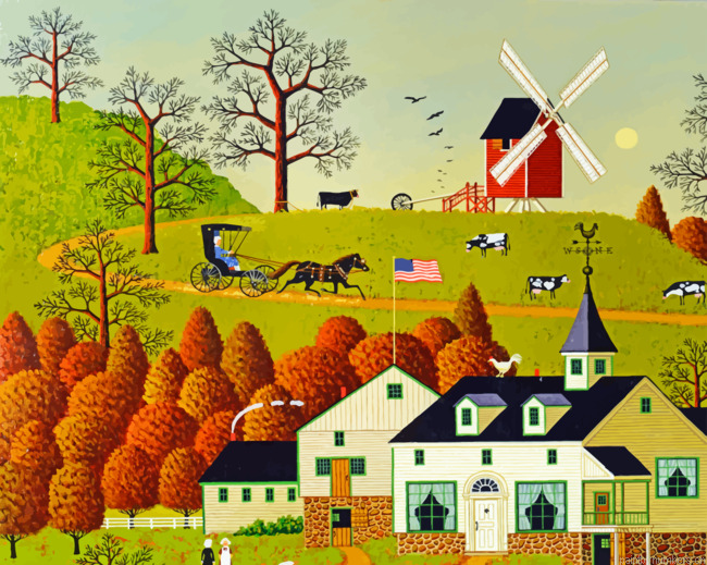 Charles Wysocki Windmill Painting By Numbers.png