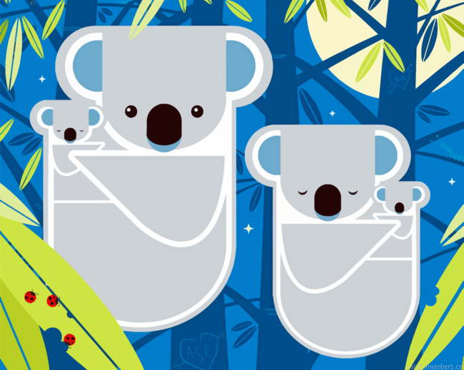 Charley Harper Koalas Painting By Numbers.png