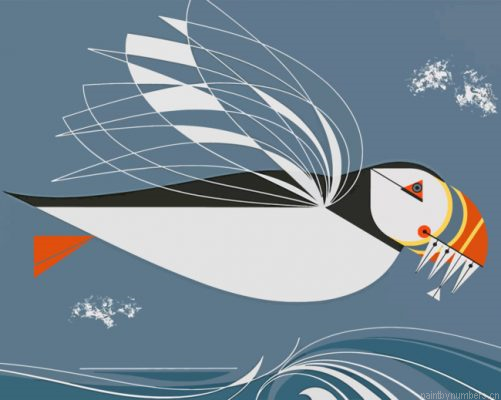 Charley Harper Puffin Painting By Numbers.png