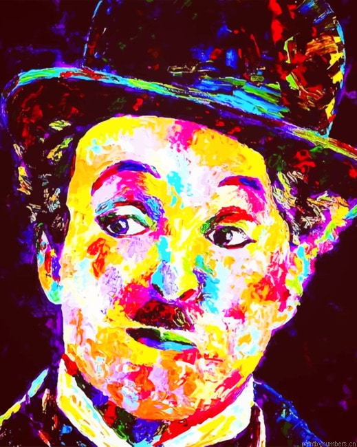 Charlie Chaplin Art Painting By Numberss.png