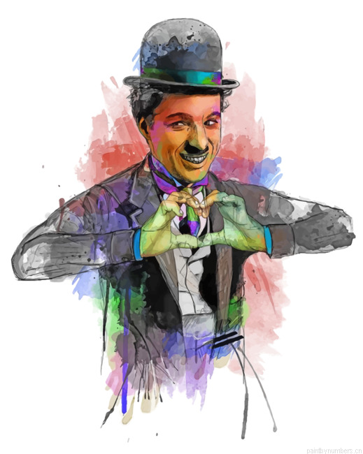 Charlie Chaplin Splatter Painting By Numbers.png