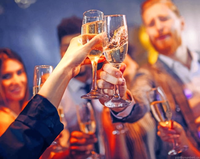 Cheers In A Party Drinks Painting By Numbers.png