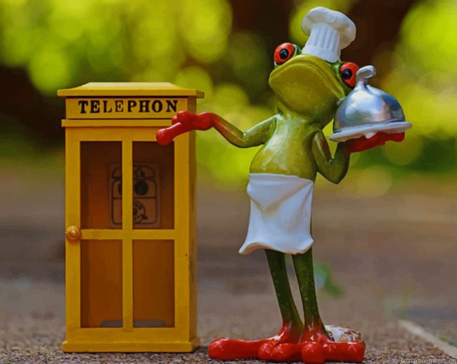 Chef Frog Animals Painting By Numberss.png