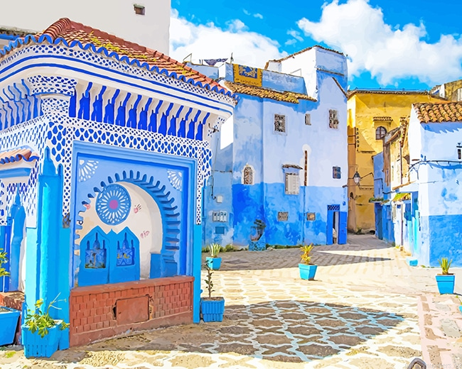 Chefchaouan Morocco Cities Painting By Numberss.png