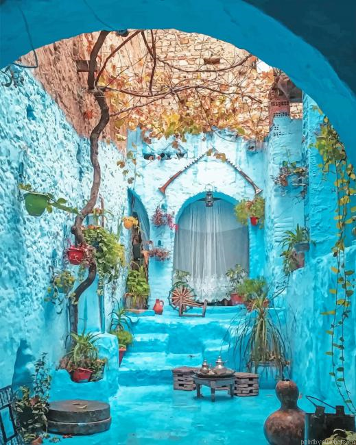 Chefchaouen Morocco Cities Painting By Numberss.png