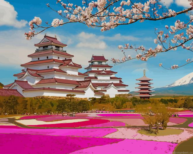 Cherry Blossom Japan Painting By Numberss.png