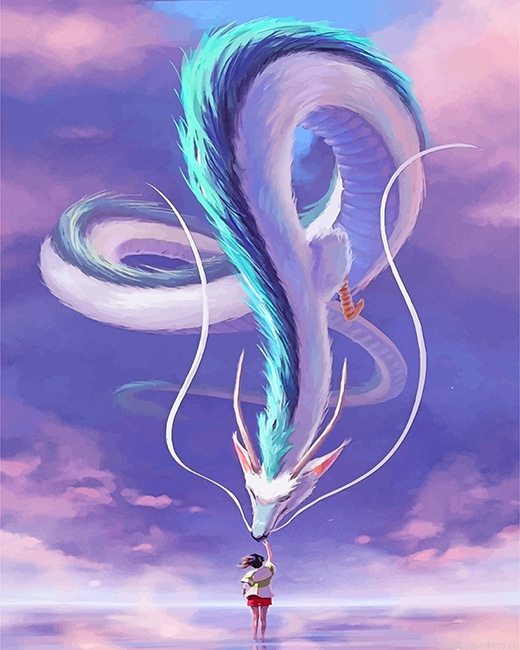 Chihiro And Haku Spirited Away Painting By Numberss.png