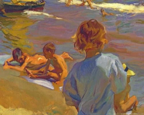 Children On The Beach Painting By Numbers.png