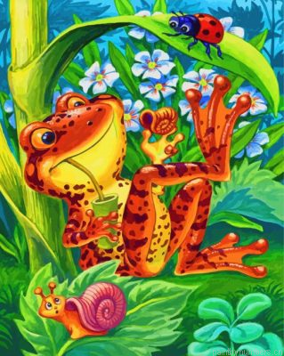 Chilling Frog Painting By Numbers.png