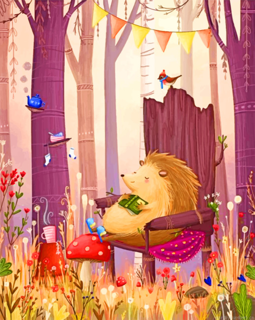 Chilling Hedgehog Painting By Numberss.png