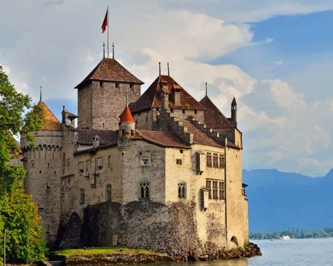 Chillon Castle Buildings Painting By Numberss.png