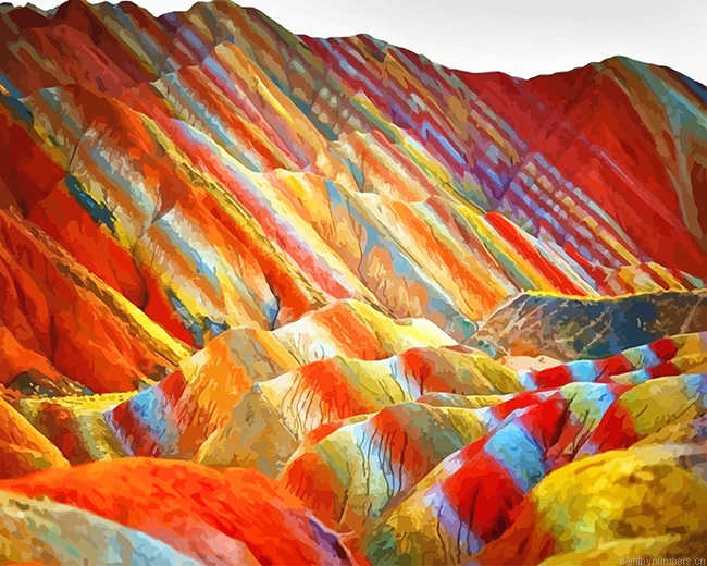 China Rainbow Mountains Painting By Numberss.png