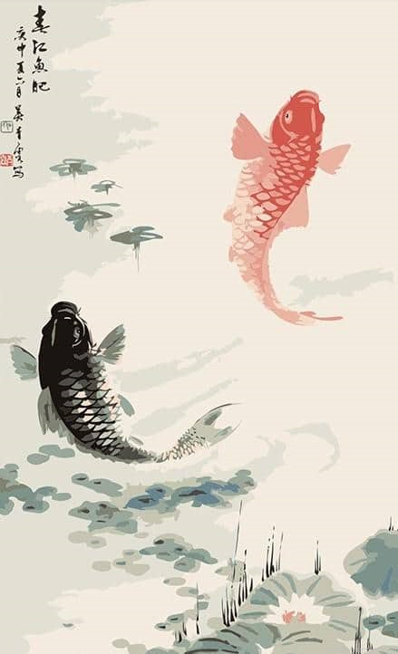 Chinese Koi Fish Animals Painting By Numbers.png