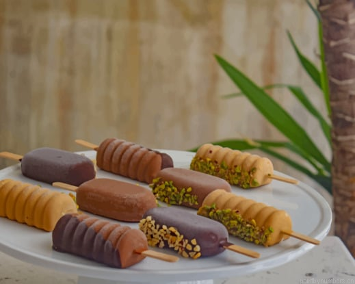 Chocolate Ice Creams Bar Food Painting By Numberss.png