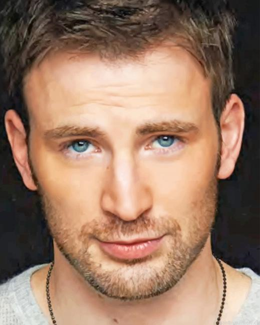Chris Evans American Actor Painting By Numberss.png