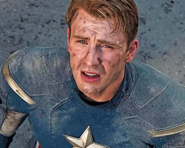 Chris Evans Captain America Movies Painting By Numberss.png