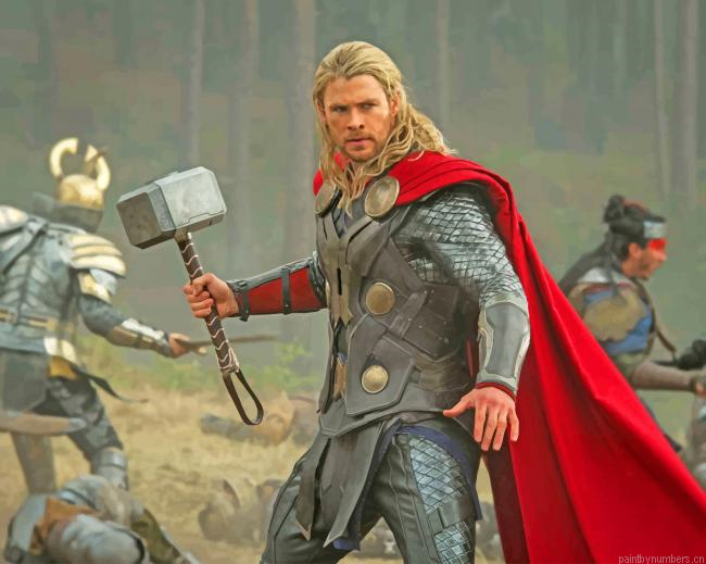 Chris Hemsworth Thor The Dark World Painting By Numbers.png