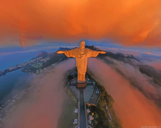 Christ The Redeemer In Rio De Janeiro Painting By Numberss.png