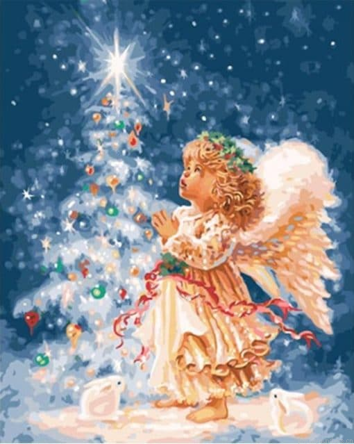 Christmas Angel Painting By Numbers.png