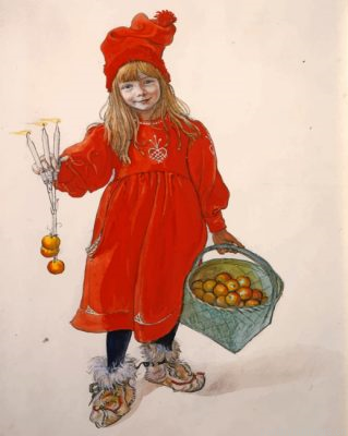 Christmas Apple Girl Painting By Numbers.png