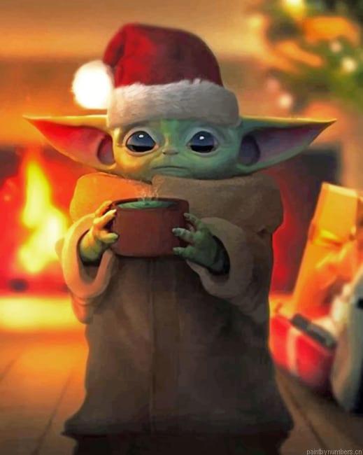 Christmas Baby Yoda Painting By Numberss.png
