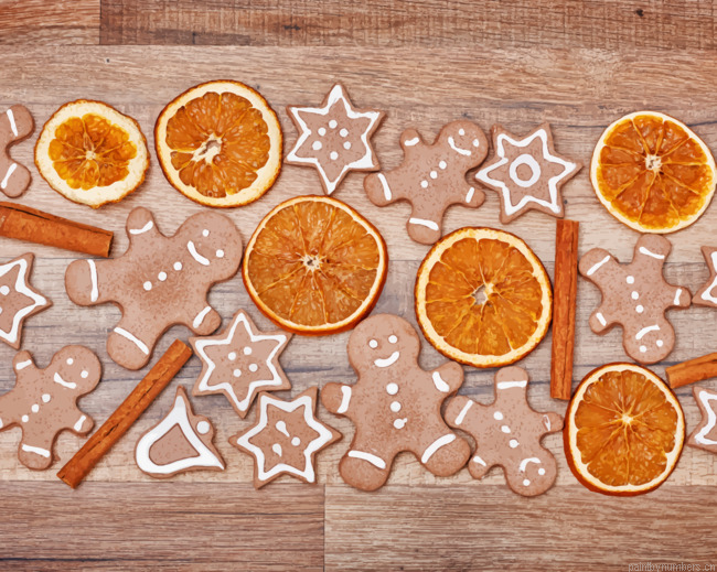 Christmas Food Decoration Painting By Numberss.png