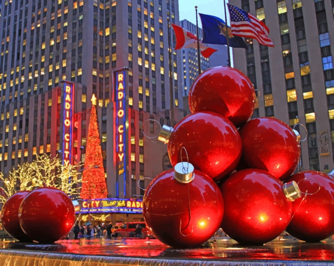 Christmas In New York Streets Cities Painting By Numberss.png