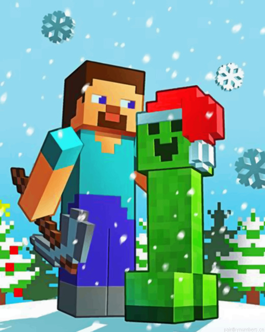 Christmas Minecraft Painting By Numberss.png