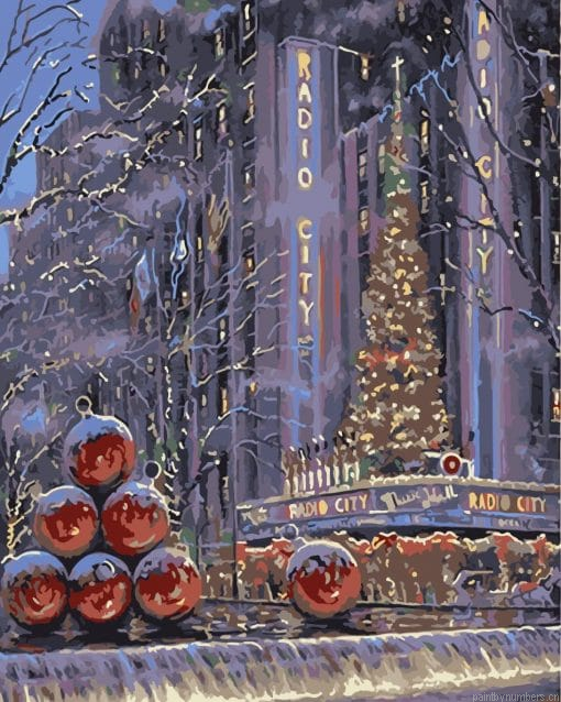 Christmas Night In New York Cities Painting By Numbers.png