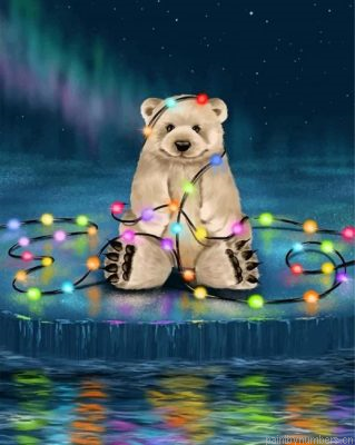 Christmas Polar Bear Painting By Numbers.png