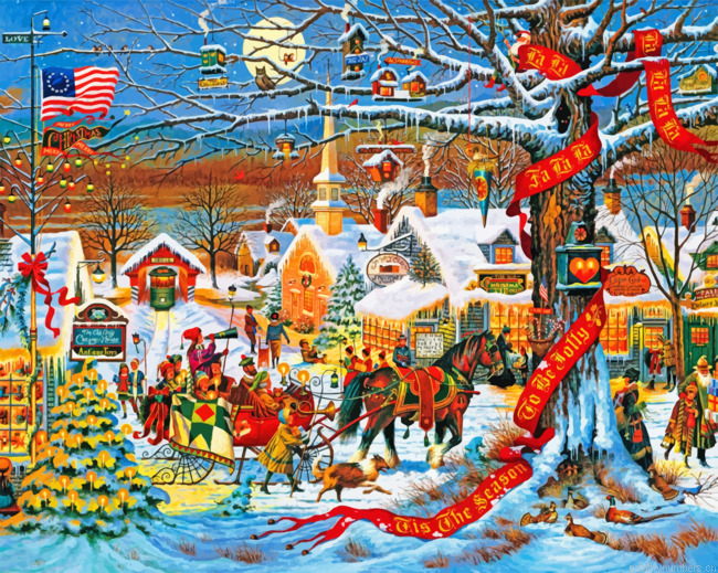 Christmas Small Town Painting By Numbers.png