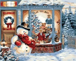 Christmas Snow Art Landscape Painting By Numbers.png