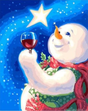 Christmas Snow Calligraphy Painting By Numbers.png