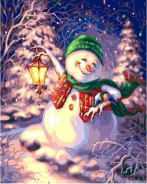 Christmas Snow Man Painting By Numbers.png