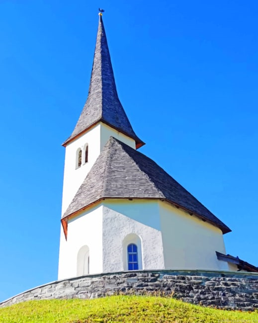 Church In Graubunden Switzerland Buildings Painting By Numberss.png