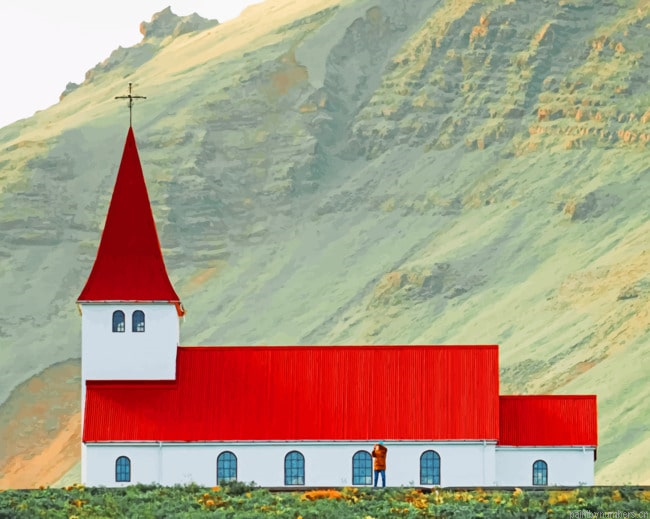 Church In Vik Iceland Buildings Painting By Numberss.png