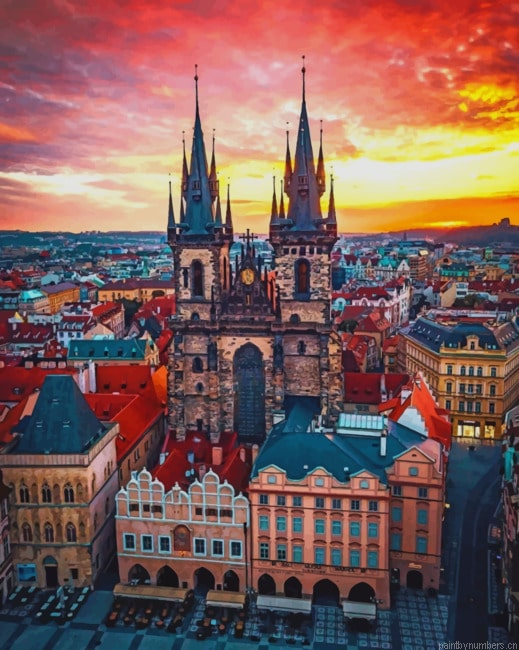 Church Of Our Lady Before Tyn Buildings Painting By Numberss.png
