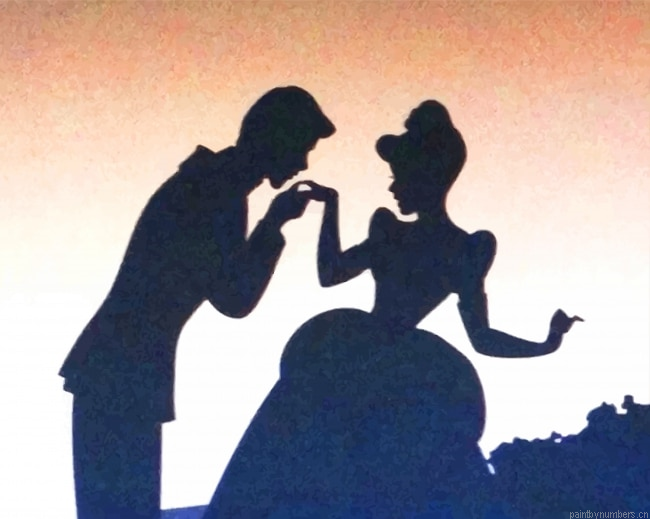 Cinderella And Prince Shadow Animations Painting By Numbers.png
