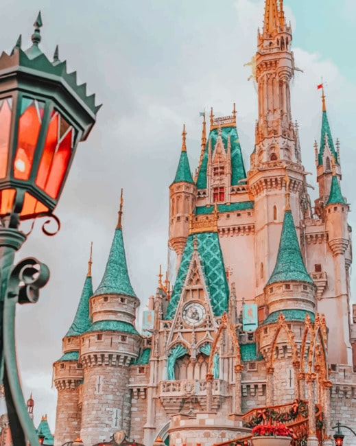 Cinderella Castle Buildings Painting By Numberss.png