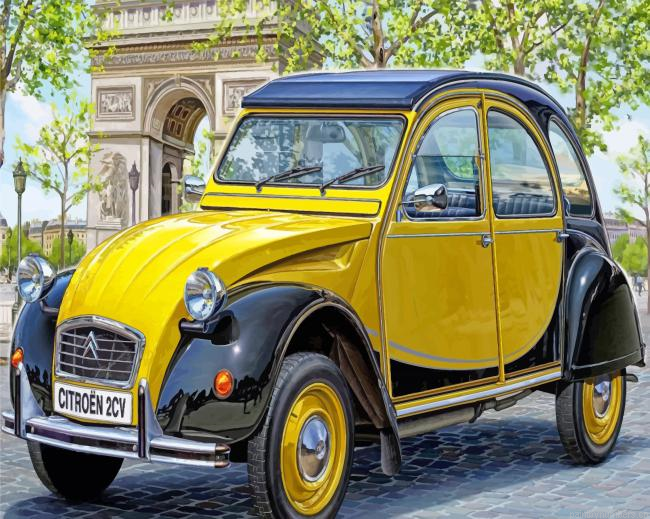 Citroen 2cv Mini Car Painting By Numberss.png