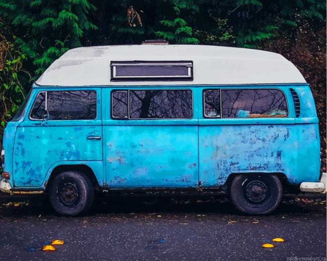Classic Bus Van Cars Painting By Numberss.png