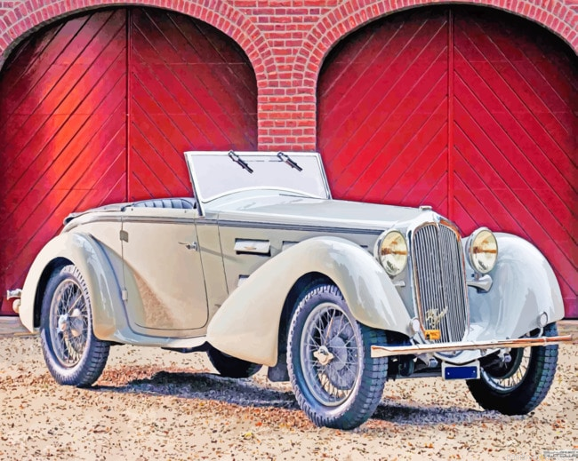 Classic Grey Car Painting By Numberss.png