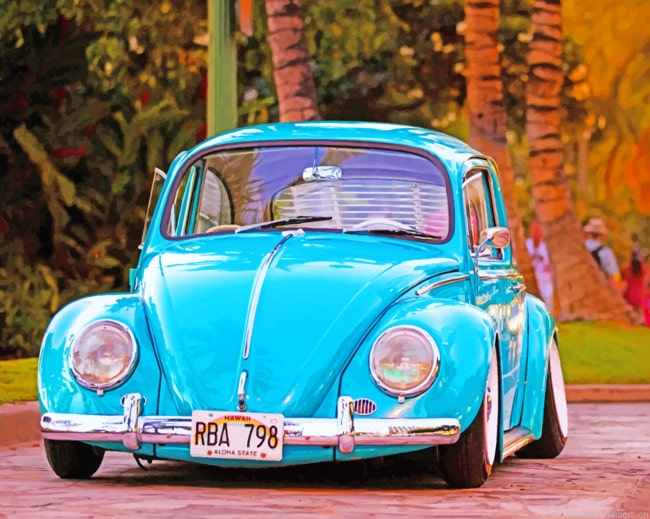 Classic Volkswagen Beetle Cars Painting By Numberss.png