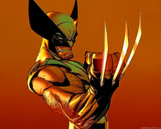 Classic Wolverine From Marvel Animations Painting By Numberss.png