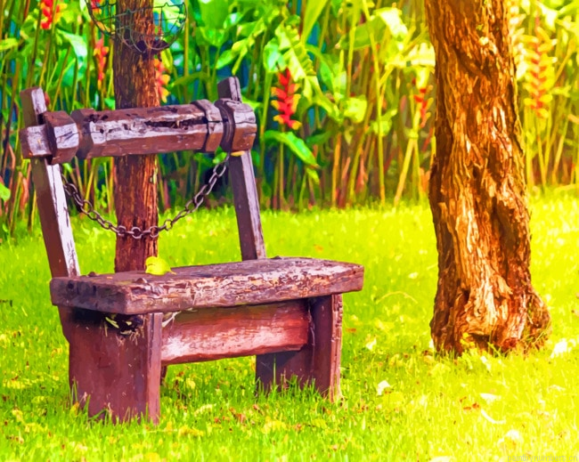 Classic Wooden Bench Painting By Numberss.png