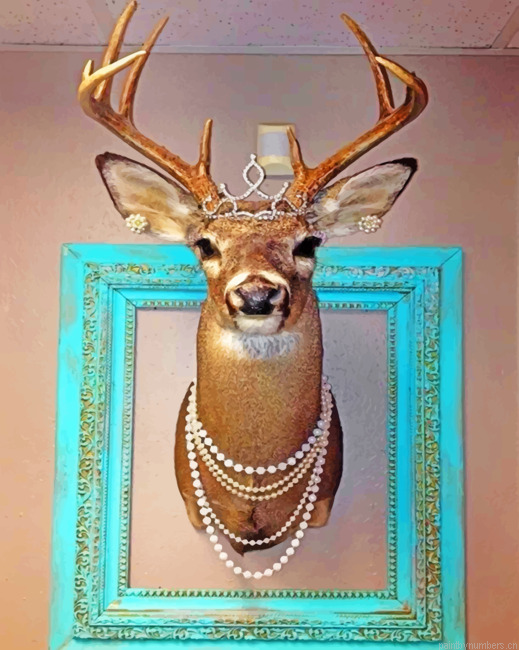 Classy Deer Head Painting By Numbers.png