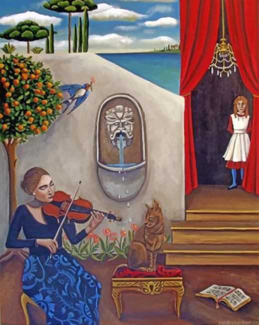 Classy Musician Woman Painting By Numbers.png